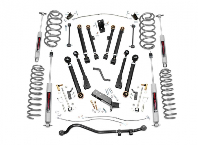 Rough Country 4 In. Lift Kit w/Shocks 97-06 Jeep Wrangler - Click Image to Close